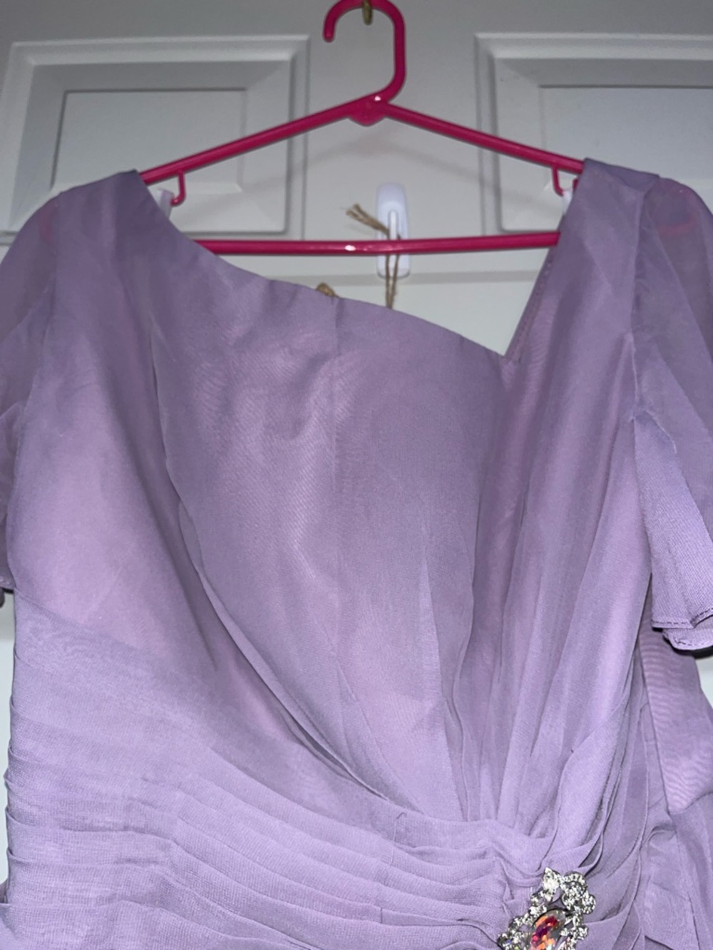 Wear Your Love Women’s Chiffon Lavender Floor Length Mother Of Bride Dress - Picture 4 of 8